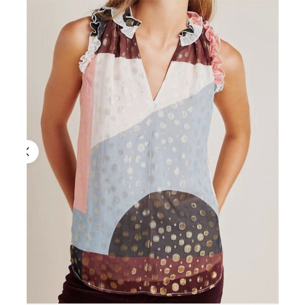 Maeve Anthropologie ruffle blouse